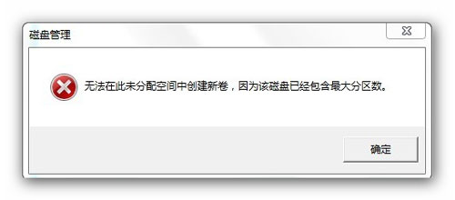 Win7示分區(qū)失敗不支持動態(tài)磁盤的原因及解決方法