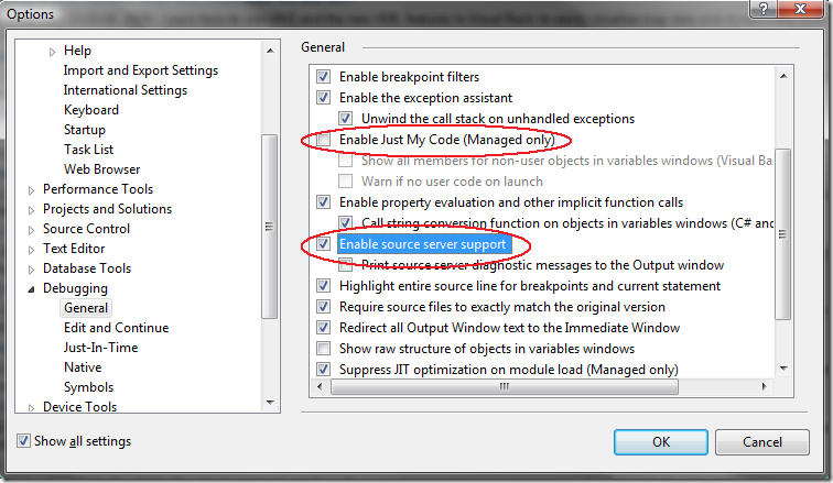 配置Visual Studio 以調(diào)試.net framework源代碼第1/2頁