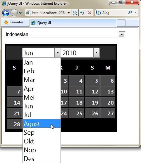 示例：利用國際化插件使JQuery UI DatePicker實現(xiàn)國際化